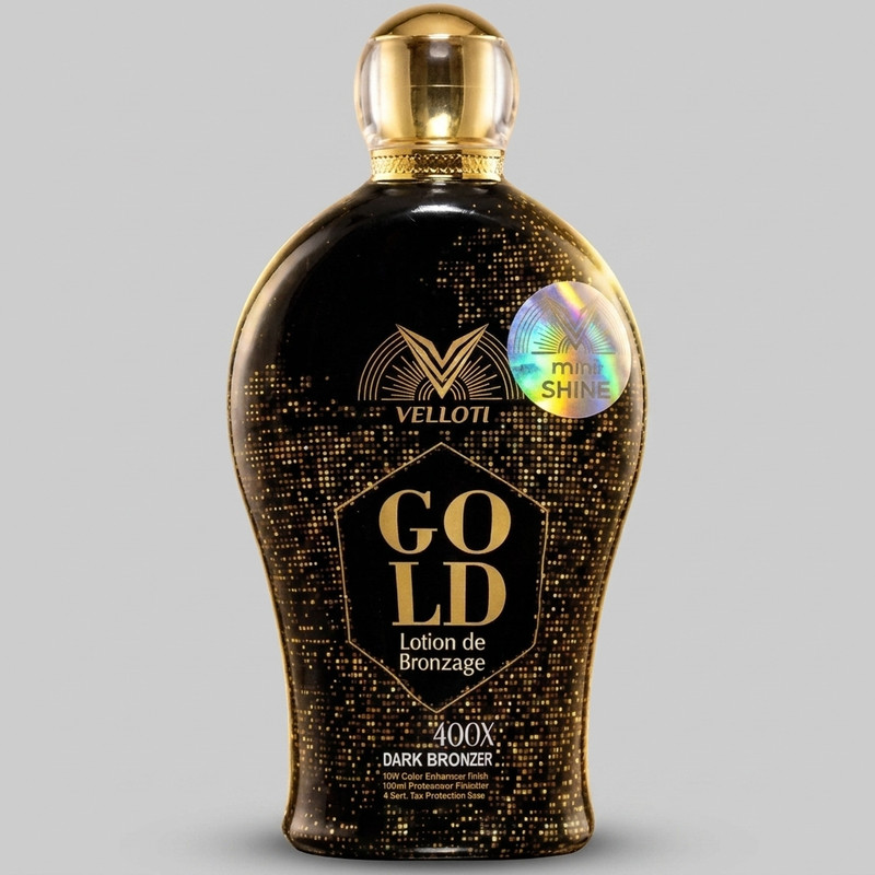لوسیون برنز کننده ولوتی مدل Gold حجم 450 میلی‌لیتر با تناژ رنگ طلایی